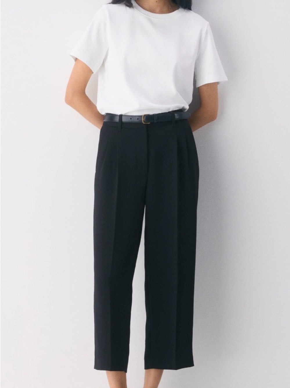 Wilfred Black Effortless Cropped Pant 12